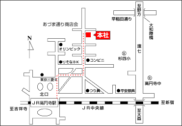 事務所までの地図